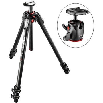 Manfrotto MT055CXPRO3 Carbon Fiber Tripod + BHQ2 Ball Head Kit