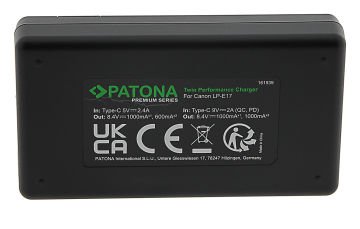 Patona Canon LP-E17 Premium Twin Performance İkili USB Şarj Aleti Cihazı (PD20W Hızlı Şarj Cihazı Hediye )