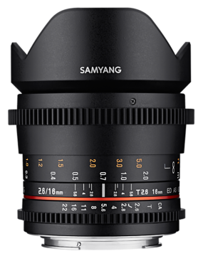 Samyang 16mm T2.6 ED AS UMC Cine Lens (Sony E)