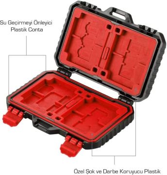 Gorilla Case SC33  Hafıza Kartı Taşıma Çantası (Kırmızı)