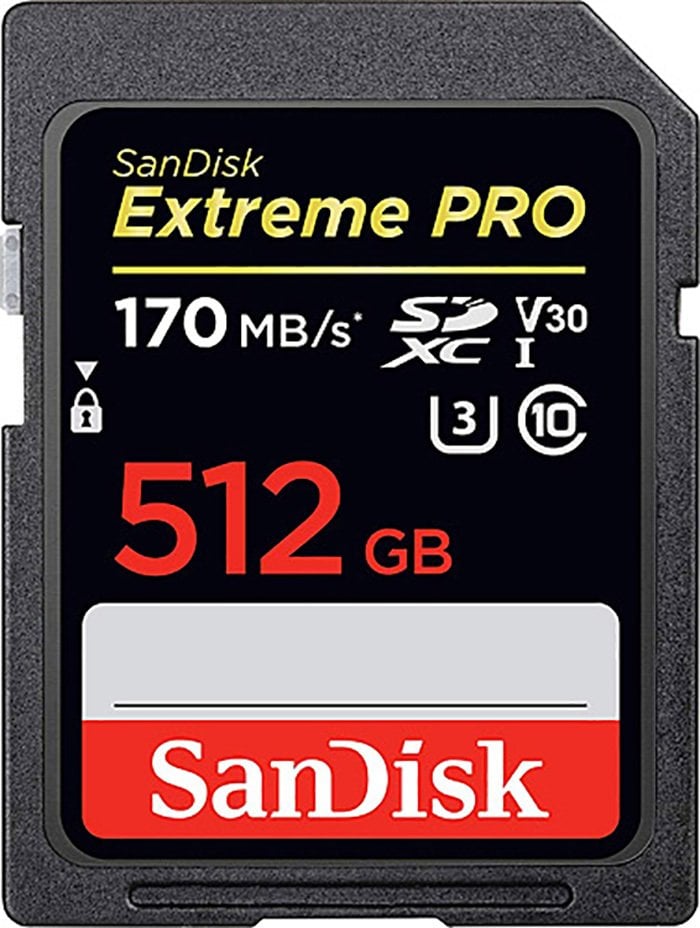 SanDisk 512GB Extreme PRO UHS-I SDXC 170MB/s V30 Hafıza Kartı