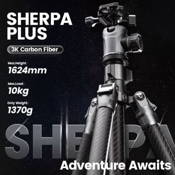 Fotopro Sherpa Plus Carbon Fiber Tripod (Monopod Özellikli)