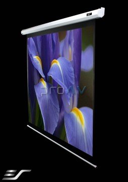 Elite Screens VMAX Beyaz Elektrikli Projeksiyon Perdesi 4 Formatı 186x105 TopDrop 20 cm