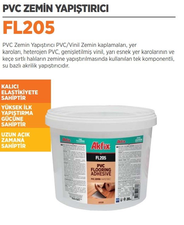 AKFİX FL205 PVC Zemin Yapıştırıcı 20 KG