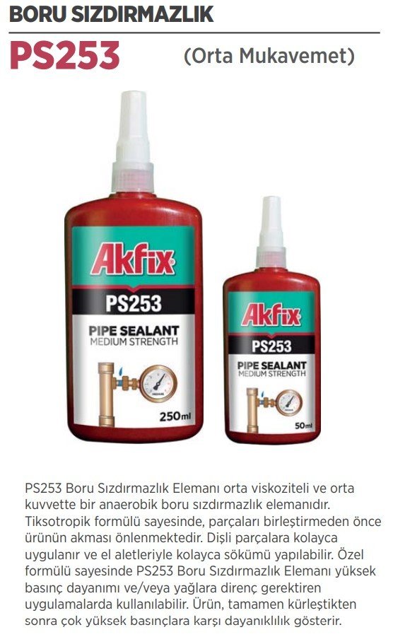 AKFİX PS253 Boru Sızdırmazlık  (Orta Mukavemet)