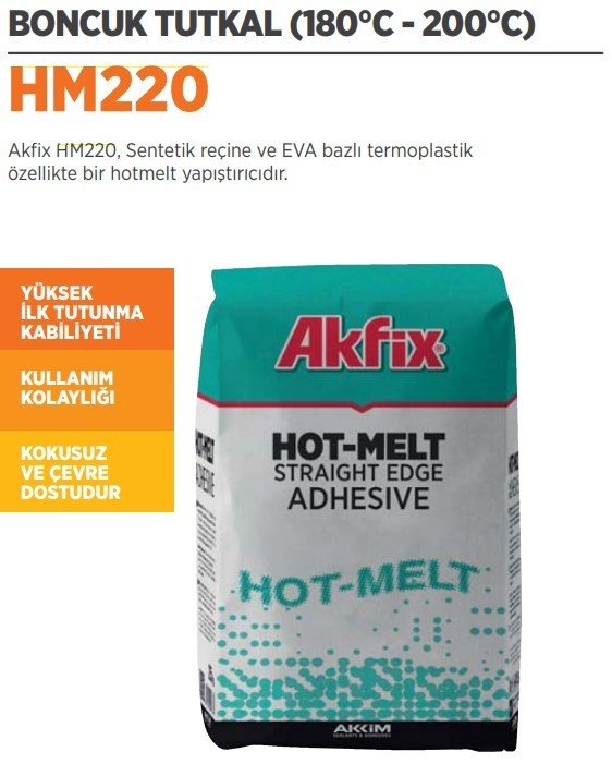 AKFİX HM220 Boncuk Tutkal 25 Kg (180°C - 200°C)
