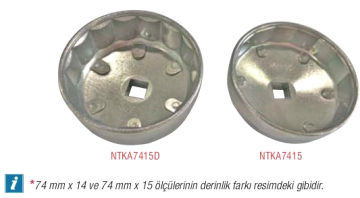 NT TOOLS 1/2 Alüminyum Tas Tipi Filtre Sökme Anahtarı - Subaru-Toyota-Honda-Nissan