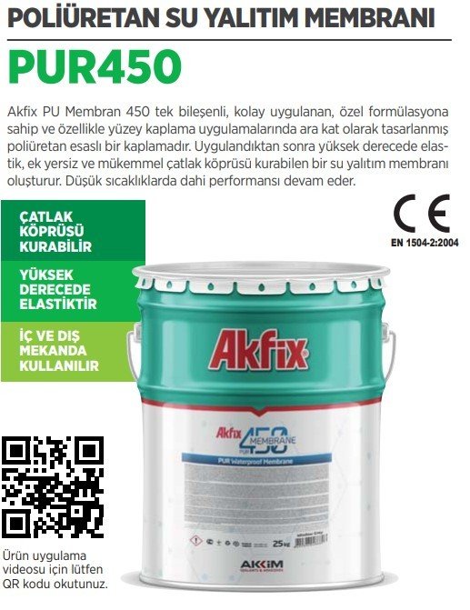 AKFİX PUR450 Poliüretan Su Membranı