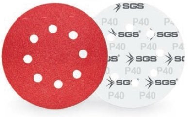 SGS Cırtlı Zımpara Alüminyum Oksit 6 Delikli 150mm / 100 Adet