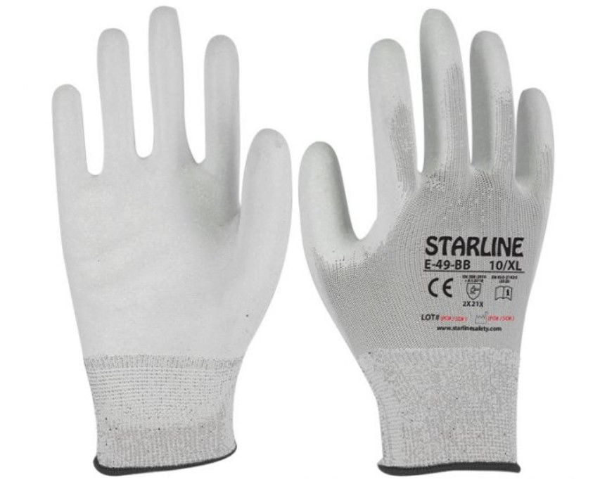 STARLİNE E-49-BB Pu Eldiven Polyester Örgü (240 Çift)