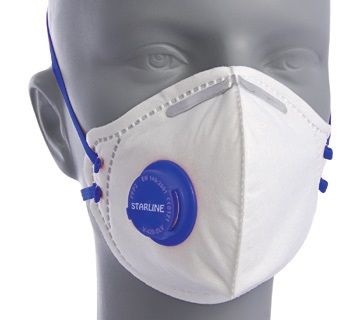 STARLİNE V-420 Ventilli Konfor Serisi Katlanabilir Toz Maskesi Mavi
