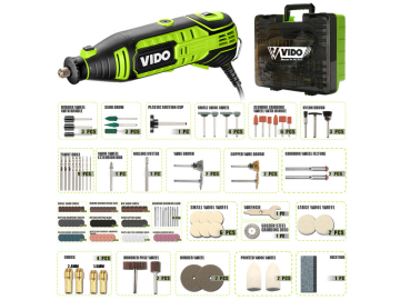 VIDO 290 Parça Mini Avuç Taşlama Seti 185 Watt (WD010710185)