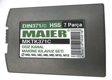 MAIER 7 Parça DIN 371/C Düz Kılavuz Takımı / HSS M2AL