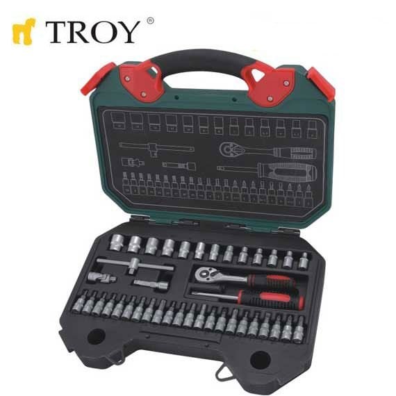 TROY T 26100 1/4 Lokma Anahtar Takımı 40 Parça