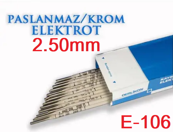 OERLİKON 2.5 x 300mm Paslanmaz Elektrod E-106 (80 Adet)