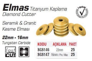 SGS Titanyum Kaplama Seramik Granit Kesme Elması