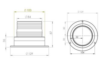 EMR12 - Çakar Lamba Ledli Sabit 12/110 Volt