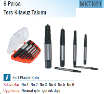 MAIER Ters Kılavuz Takımı (6 Parça)