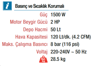 VIDO 50 Litre Yağsız ve Sessiz Hava Kompresörü - WD060215020