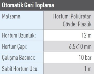 OSAKA OPT MH 150 Makaralı Hava Hortumu 12 Metre