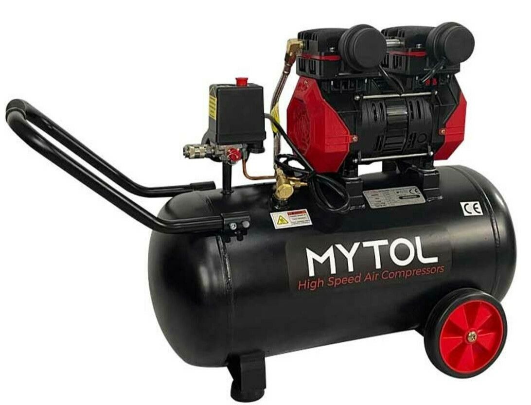 MY TOL 1.5 HP Çift Silindir Yüksek Hızlı Hava Kompresörü 50 Litre 220 Volt (MYK0501)