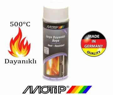 Motip Beyaz 500° Derece Isıya Dayanıklı Yanmaz Sprey Boya 400 ML