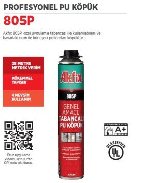 Akfix 805P Profesyonel PU Köpük 750 ml / 850 gr (12 Adet)