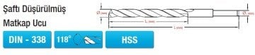 MAIER DIN338 HSS Şaftı Düşürülmüş Matkap Ucu