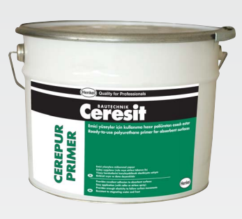 Ceresit Cerepur Primer Poliüretan Su Yalıtımı Kaplamaları İçin Astar (Şeffaf - 10 Kg)