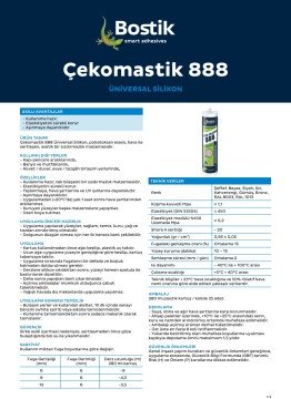 BOSTİK Çekomastik 888 Üniversal Silikon 280 ML - 25 Adet