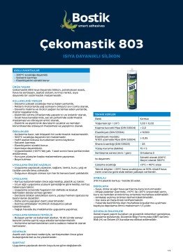 BOSTİK Çekomastik 803 Yüksek Isı Silikonu Kırmızı 310 ml - 25 Adet