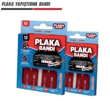 BONDİT Plaka Yapıştırma Bandı - 95 mm x 30 mm ( 100 Adet )