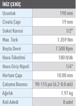 OSAKA OPC 51212C  Havalı Somun Sökme 1/2''