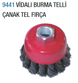 TOWER Vidalı Burma Telli Çanak Tel Fırça