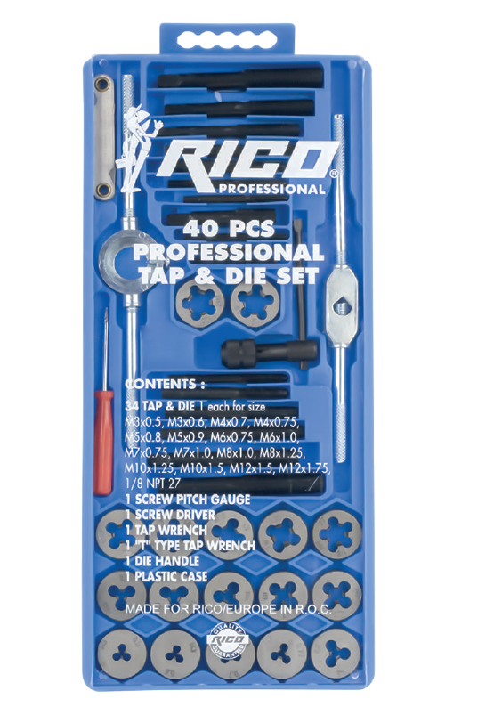 Rico Pafta Kılavuz Diş Açma Seti 40 Parça (005-RC3240)