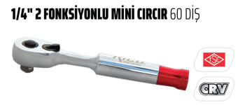 Rico 1/4  2 Fonksiyonlu Mini CırCır Kolu 60 Diş (007-RC2000)