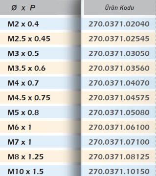 WERKA DIN371/B HSS Düz Makine Kılavuzu DIN371/B HSS