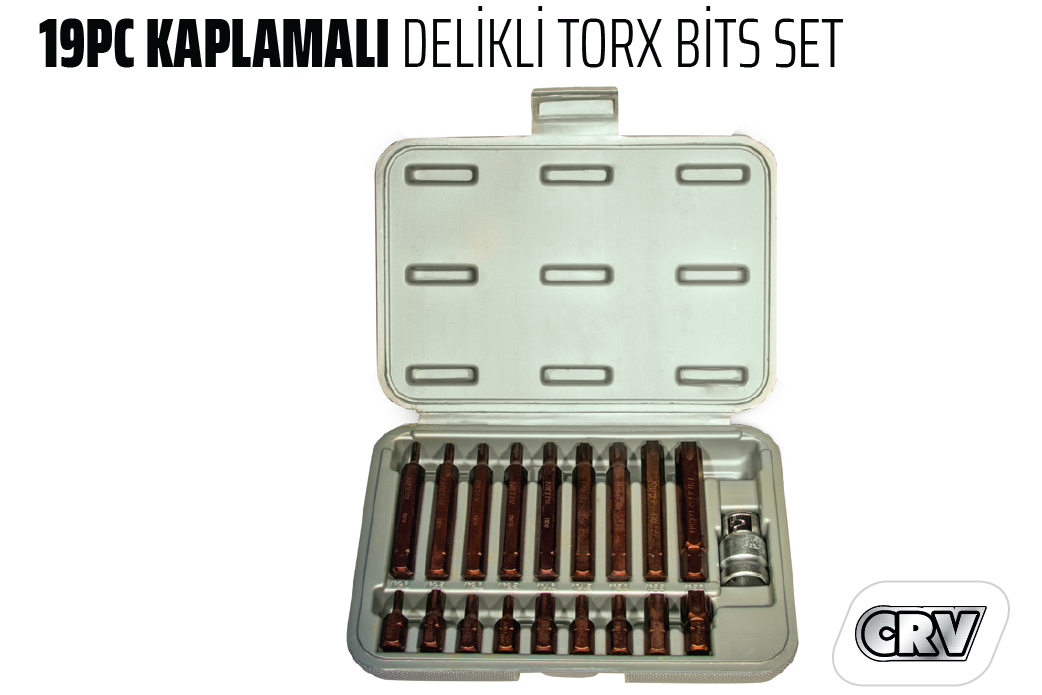 Rico 19 Parça Kaplamalı Delikli Torx Bits Set (005-KK0003)