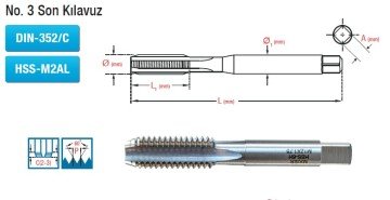 MAİER  No. 3 Son Kılavuz (DIN-352/C) (HSS-M2AL)