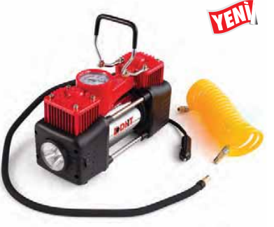 DHT 12 Volt Hava Kompresörü Çift Silindirli (FENERLİ)