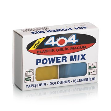 404 Power Mix 80 Gram -  Plastik Çelik Macun Hamur Kaynak Yapıştırıcı