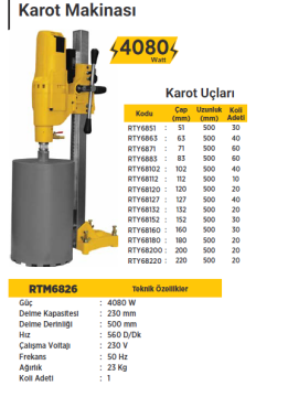 RTR Max Karot Makinası ve Uçları