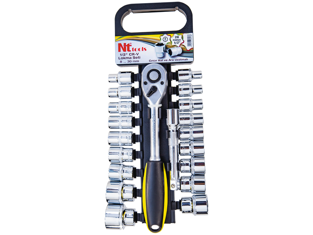 NT TOOLS NCSET71 - 1/2 Altı Köşe Lokma Takımı 20 Parça