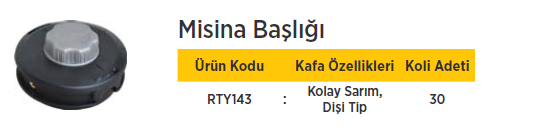 RTR MAX Misina Başlığı Kolay Sarım / 30 Adet