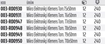 Rico Torx Mikro Elektronikçi Klemens Tornavida