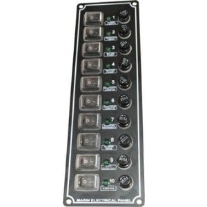 10 Anahtarlı İzoleli Dikey Switch Panel