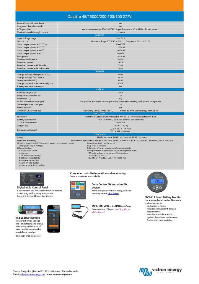 Quattro 48/15000/200-100/100 277V