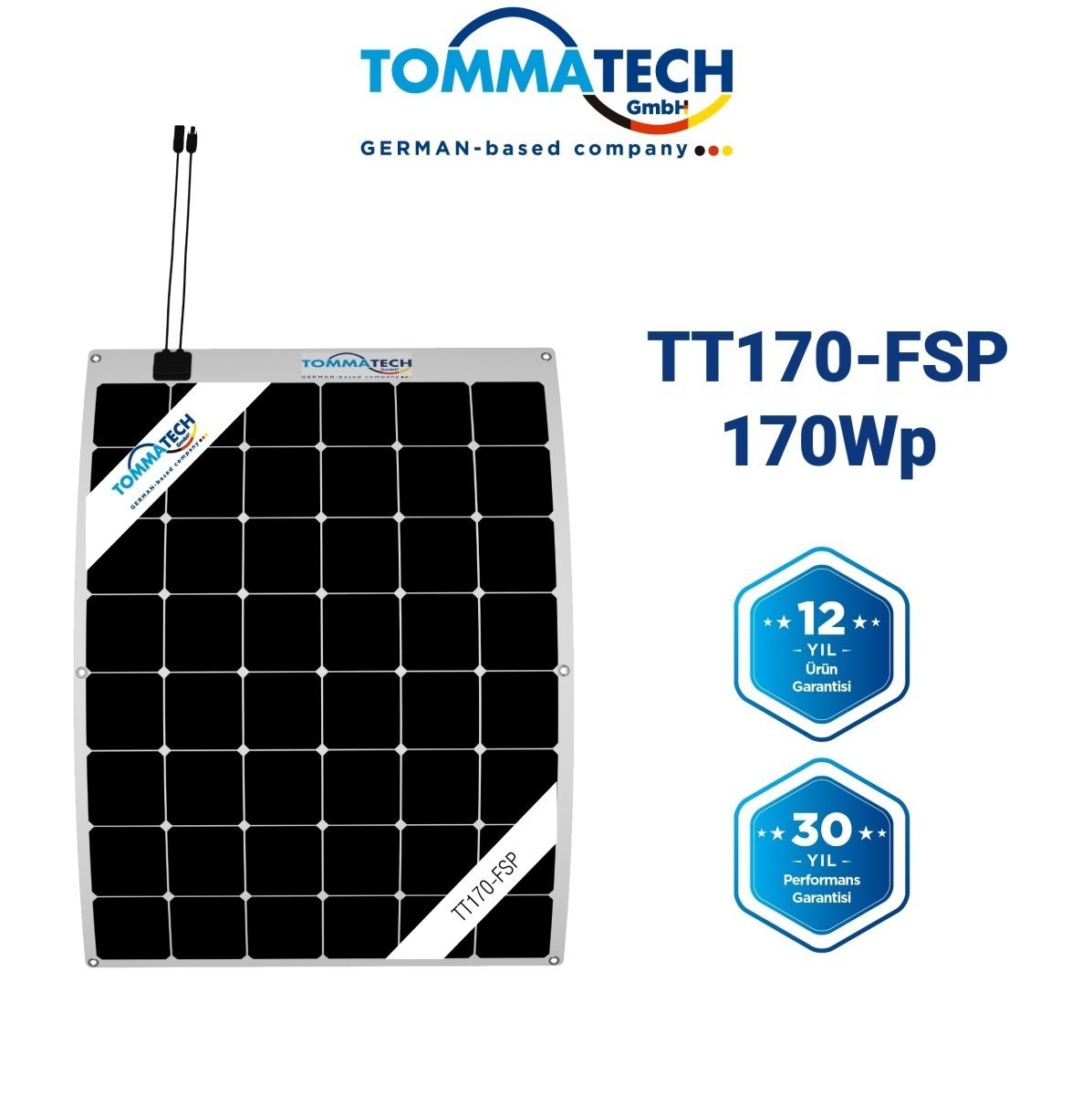 Tommatech 170 Watt Flexible Güneş Paneli