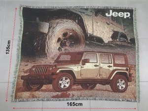 JEEP RUBICON İŞLEMELİ HALI, ÖRTÜ