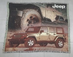 JEEP RUBICON İŞLEMELİ HALI, ÖRTÜ